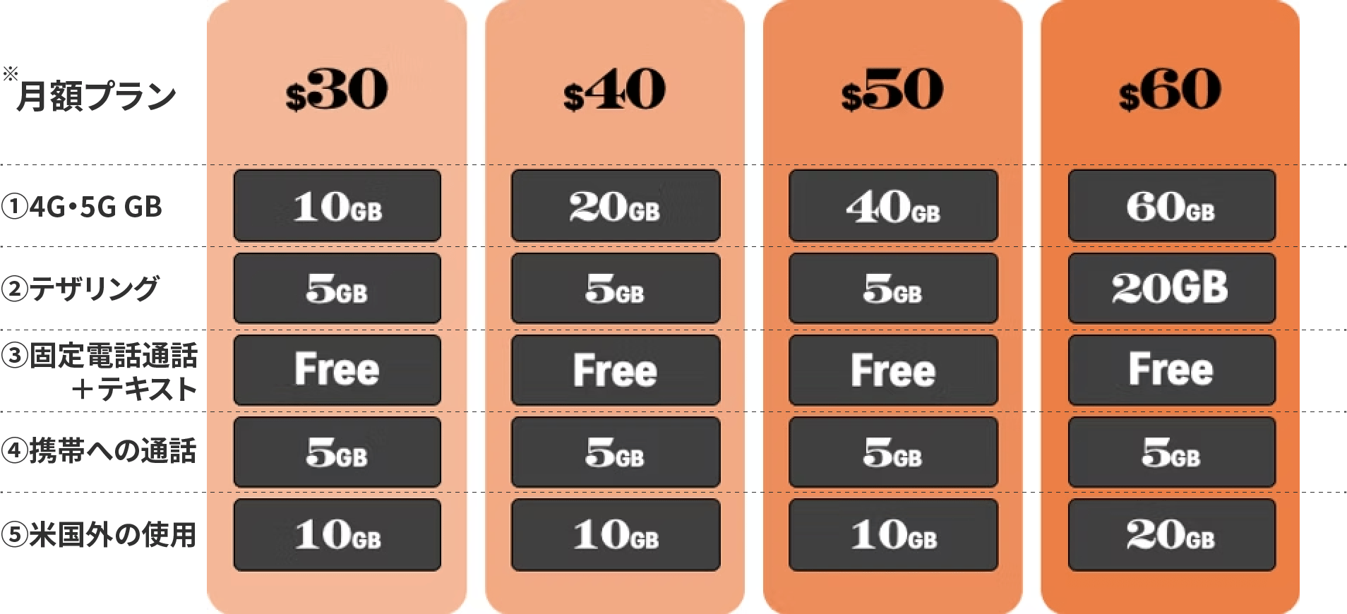 料金プラン(30日間)